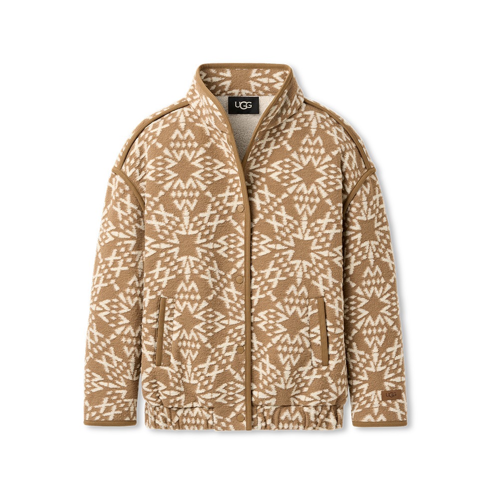 Brigh Snap Jacket-毛絨緹花暗扣外套